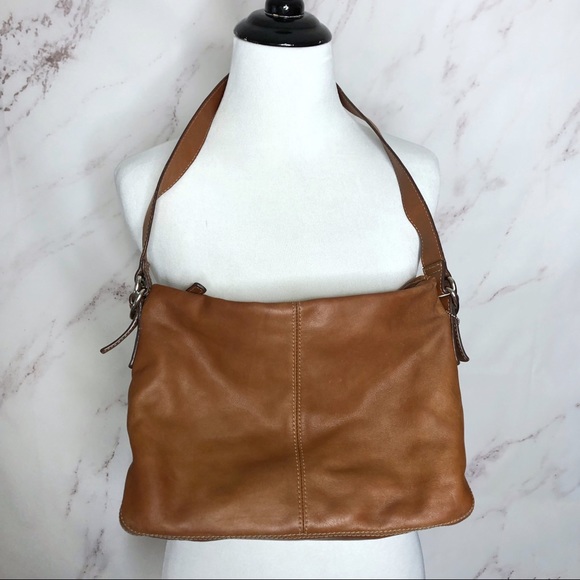 Fossil Cognac Leather Medium Size Shoulder Bag - Picture 2 of 6